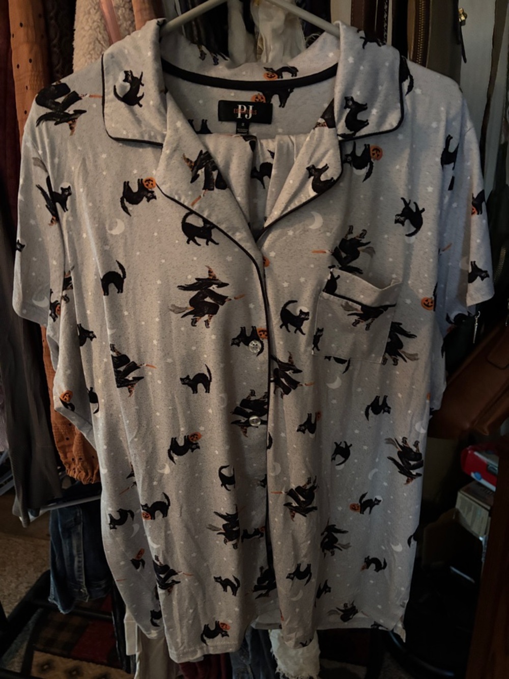 Halloween Pjs Top And Shorts